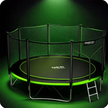 Vrtni Trampolin Neo Sport S Vanjskom Mrežom I Ljestvama, Ø 435 Cm (14 Stopa), Siva, Var. Ns 14z231 5