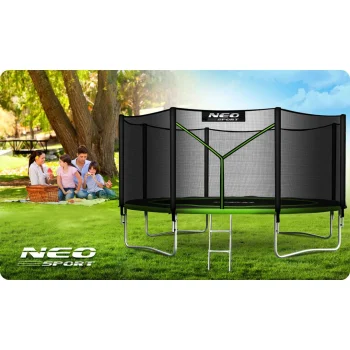 Vrtni Trampolin Neo Sport S Vanjskom Mrežom I Ljestvama, Ø 435 Cm (14 Stopa), Siva, Var. Ns 14z231 7