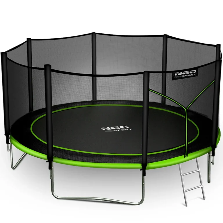 Vrtni Trampolin Neo Sport S Vanjskom Mrežom I Ljestvama, Ø 435 Cm (14 Stopa), Siva, Var. Ns 14z231 8