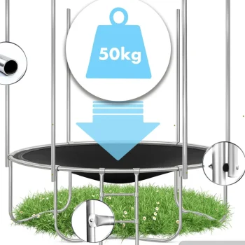 Vrtni Trampolin Neo Sport S Vanjskom Mrežom I Ljestvama, Ø 435 Cm (14 Stopa), Siva, Var. Ns 14z241 12