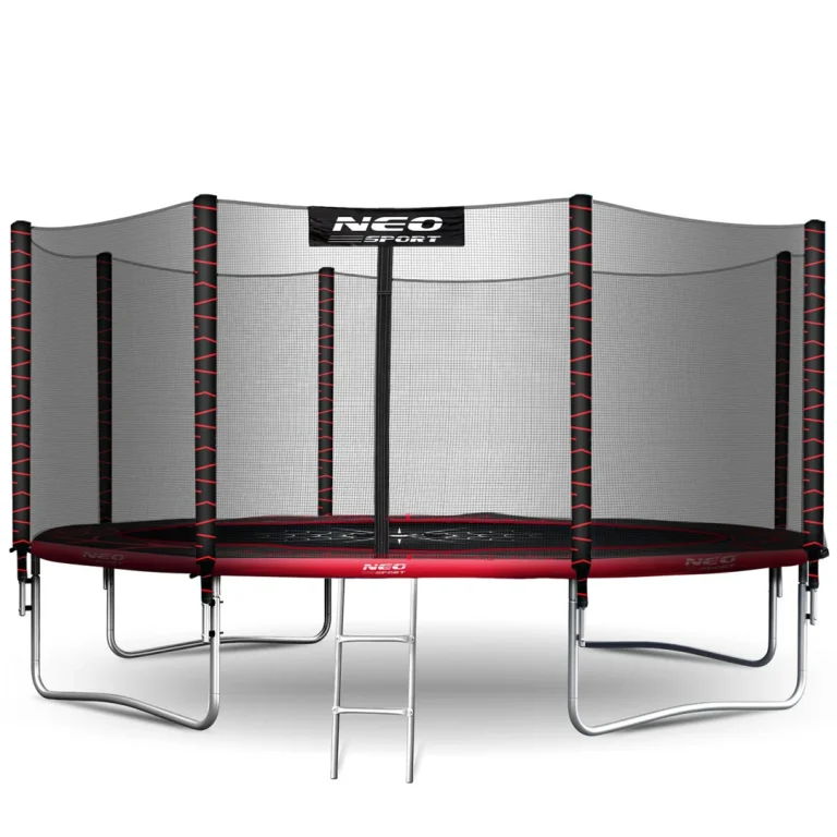 Vrtni Trampolin Neo Sport S Vanjskom Mrežom I Ljestvama, Ø 435 Cm (14 Stopa), Siva, Var. Ns 14z241 4