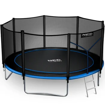 Vrtni Trampolin Neo Sport S Vanjskom Mrežom I Ljestvama, Ø 435 Cm (14 Stopa), Siva 8