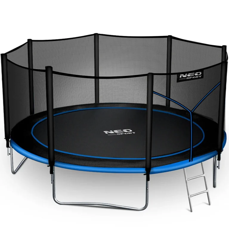 Vrtni Trampolin Neo Sport S Vanjskom Mrežom I Ljestvama, Ø 435 Cm (14 Stopa), Siva 8