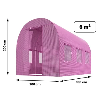 Vrtni Tunel 2 X 3 M (6 M2) Ružičasti Plonos 4
