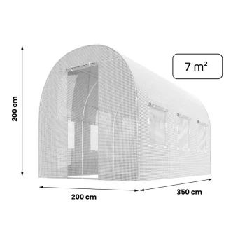 Vrtni Tunel 2 X 3,5 M (7 M2) Bijeli Plonos 4