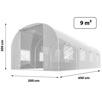 Vrtni Tunel 2 X 4,5 M (9 M2) Bijeli Plonos 11