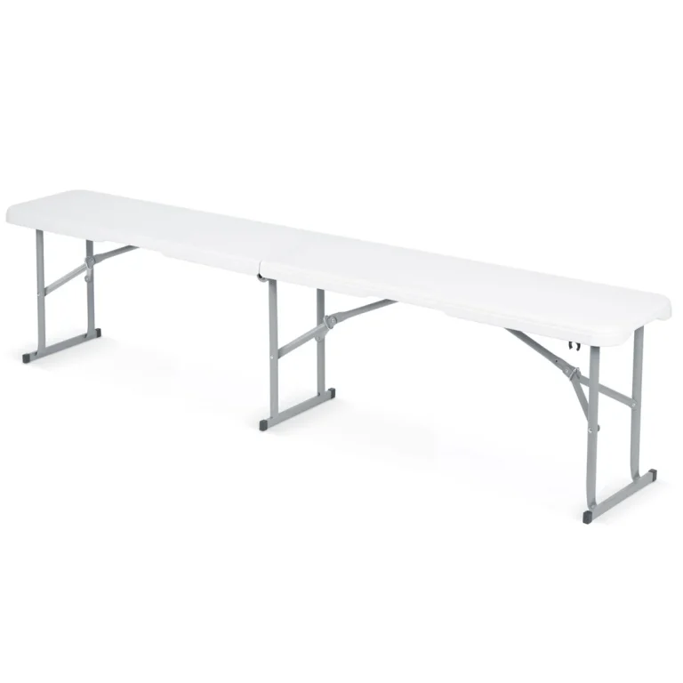 Vrtni Ugostiteljski Set Plonos, Stol + 2 Klupe, 180 Cm, Bijeli 3