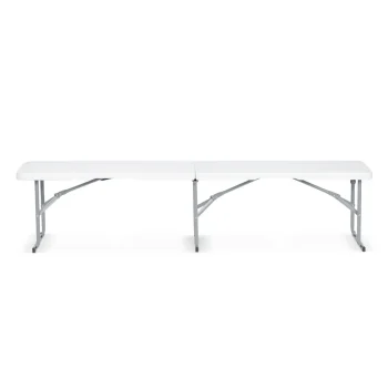 Vrtni Ugostiteljski Set Plonos, Stol + 2 Klupe, 180 Cm, Bijeli 5