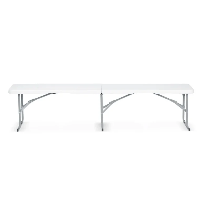 Vrtni Ugostiteljski Set Plonos, Stol + 2 Klupe, 180 Cm, Bijeli 5