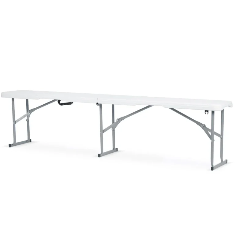 Vrtni Ugostiteljski Set Plonos, Stol + 2 Klupe, 180 Cm, Bijeli 7