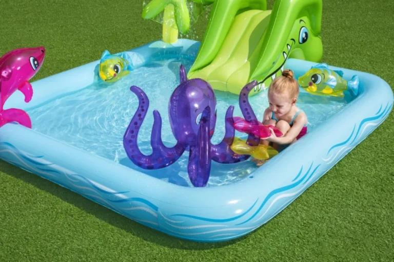 Vrtno Igralište Fantastični Akvarij 239x206x86 Bestway + Tobogan + Igračke Na Napuhavanje 2