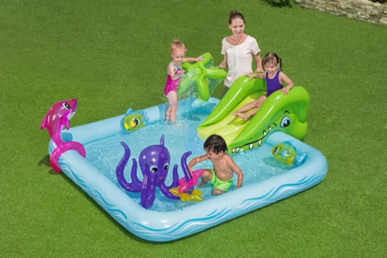 Vrtno Igralište Fantastični Akvarij 239x206x86 Bestway + Tobogan + Igračke Na Napuhavanje 6
