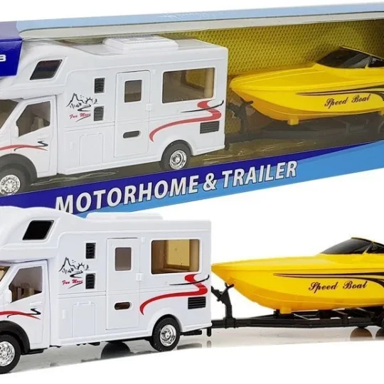 Wohnmobile Sa žutim Motornim čamcem I Pogonom Na Trenje U Mjerilu 1:48 1