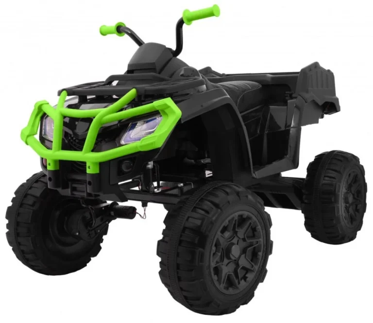 Xl Atv 2.4ghz Quad Na Baterije Za Djecu Crno Zeleni + Daljinski Upravljač + 4x4 Pogon + Nosač Za 1