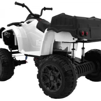 Xl Atv Quad Na Baterije Za Djecu Bijeli + 4x4 Pogon + Nosač Za Prtljagu + Spori Start + Eva, Bijela Quad Na Akumulator 3