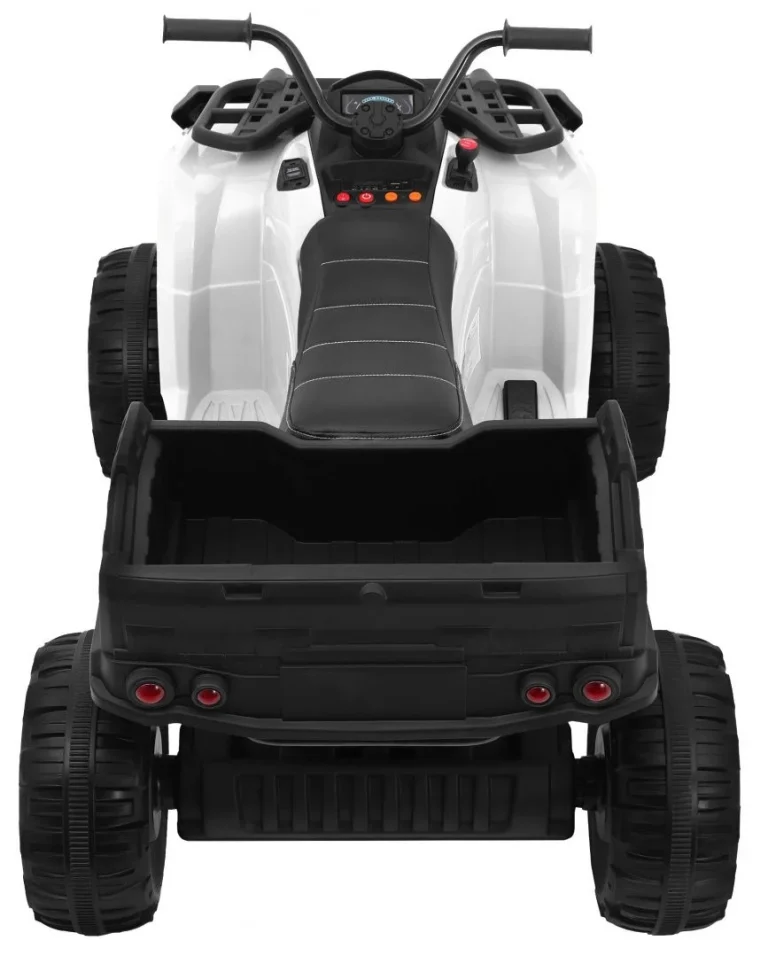 Xl Atv Quad Na Baterije Za Djecu Bijeli + 4x4 Pogon + Nosač Za Prtljagu + Spori Start + Eva, Bijela Quad Na Akumulator 4