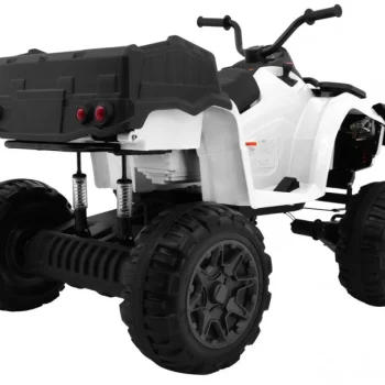 Xl Atv Quad Na Baterije Za Djecu Bijeli + 4x4 Pogon + Nosač Za Prtljagu + Spori Start + Eva, Bijela Quad Na Akumulator 5