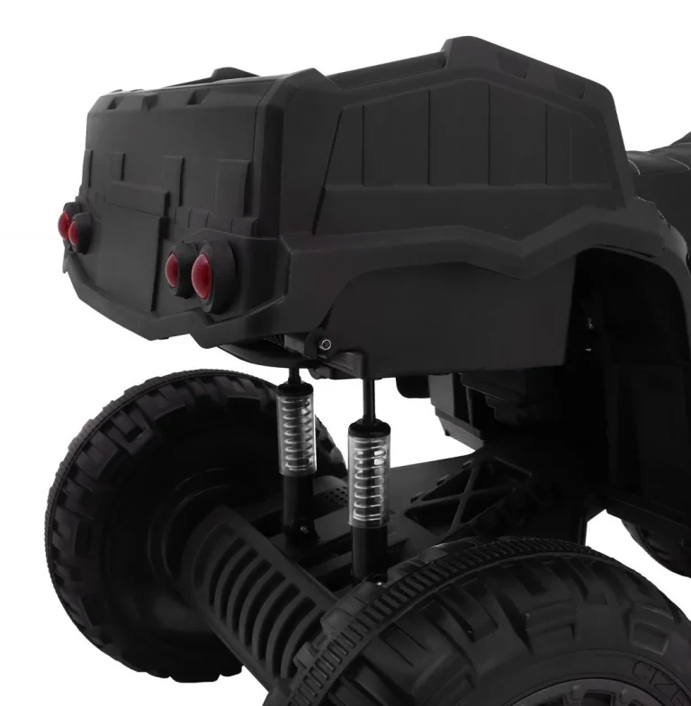 Xl Atv Quad Na Baterije Za Djecu Crno Zeleni + 4x4 Pogon + Nosač Za Prtljagu + Spori Start + Eva Quad Na Akumulator 10