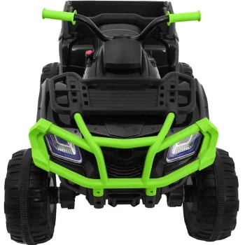 Xl Atv Quad Na Baterije Za Djecu Crno Zeleni + 4x4 Pogon + Nosač Za Prtljagu + Spori Start + Eva Quad Na Akumulator 13