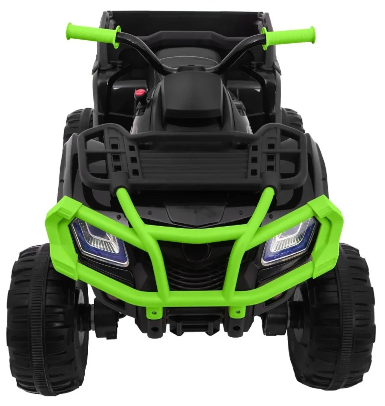 Xl Atv Quad Na Baterije Za Djecu Crno Zeleni + 4x4 Pogon + Nosač Za Prtljagu + Spori Start + Eva Quad Na Akumulator 13