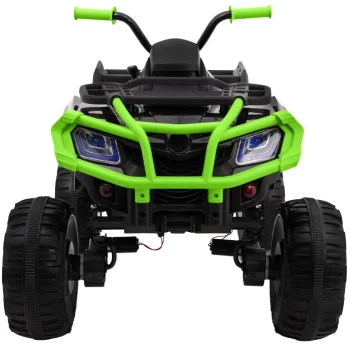 Xl Atv Quad Na Baterije Za Djecu Crno Zeleni + 4x4 Pogon + Nosač Za Prtljagu + Spori Start + Eva Quad Na Akumulator 3