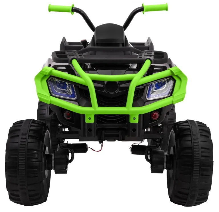 Xl Atv Quad Na Baterije Za Djecu Crno Zeleni + 4x4 Pogon + Nosač Za Prtljagu + Spori Start + Eva Quad Na Akumulator 3