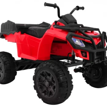 Xl Atv Quad Na Baterije Za Djecu Crveni + 4x4 Pogon + Nosač Za Prtljagu + Spori Start + Eva, Crvena Quad Na Akumulator 5