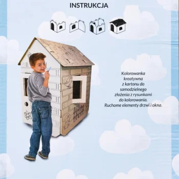 Xxl Kartonska Kuća 3d Bojanka S Automobilom 3+ 8