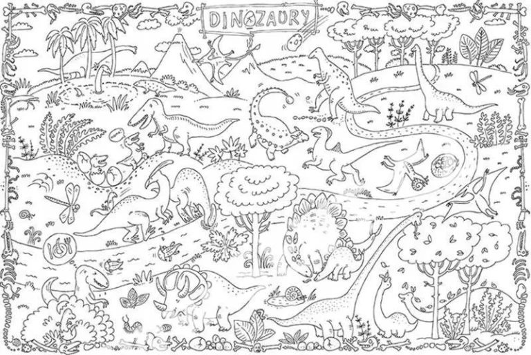 Xxl Poster Za Bojanje Poda Svijet Dinosaura 2