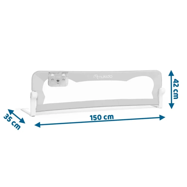 Zaštitna Ograda Za Krevet 150 X 42 X 35 Cm Nukido Siva 6
