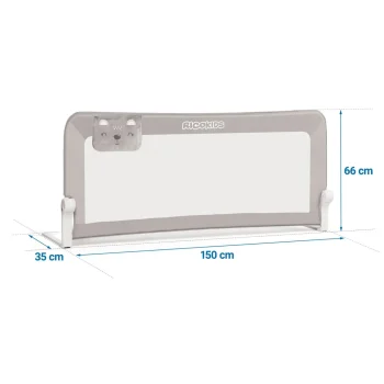 Zaštitna Ograda Za Krevet 150 X 66 X 35 Cm Nukido Siva 6