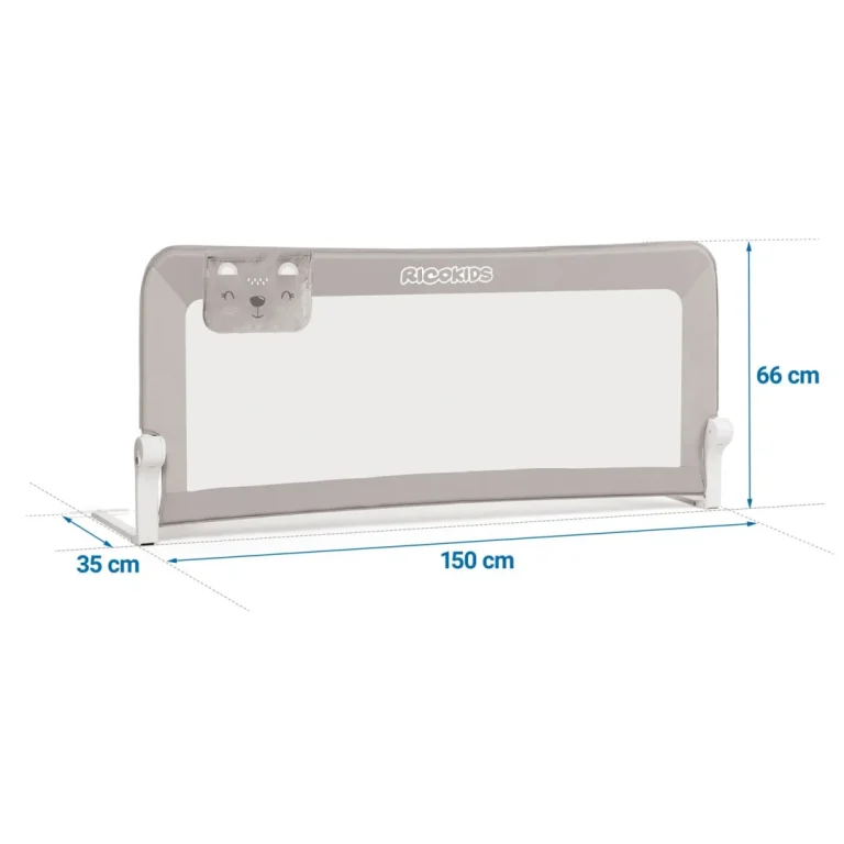 Zaštitna Ograda Za Krevet 150 X 66 X 35 Cm Nukido Siva 6