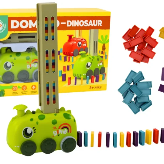 Zeleni Automobil S Dinosaurusom Set Domina U 4 Boje 1