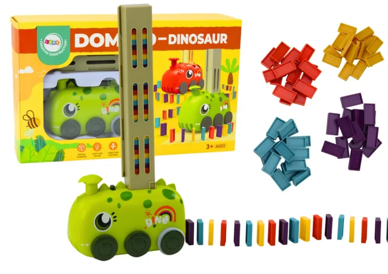 Zeleni Automobil S Dinosaurusom Set Domina U 4 Boje 1