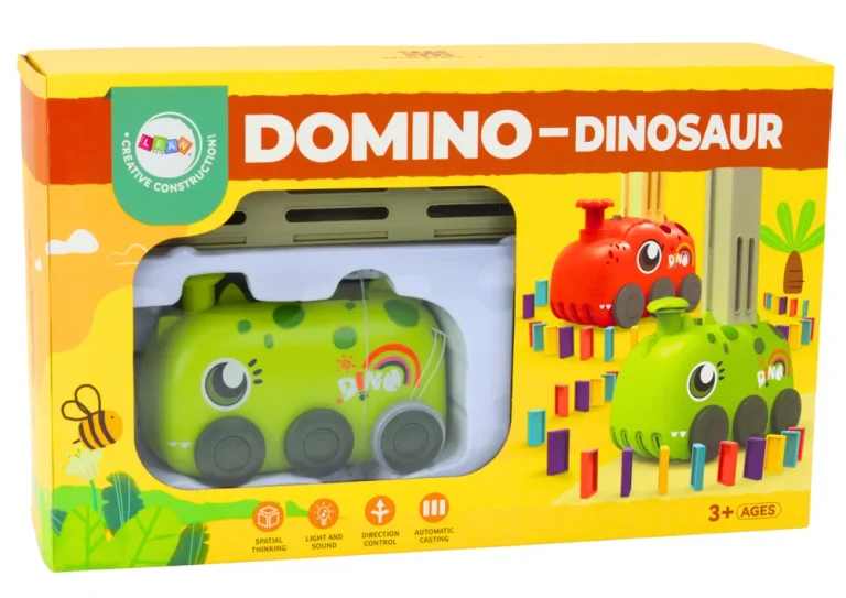 Zeleni Automobil S Dinosaurusom Set Domina U 4 Boje 5