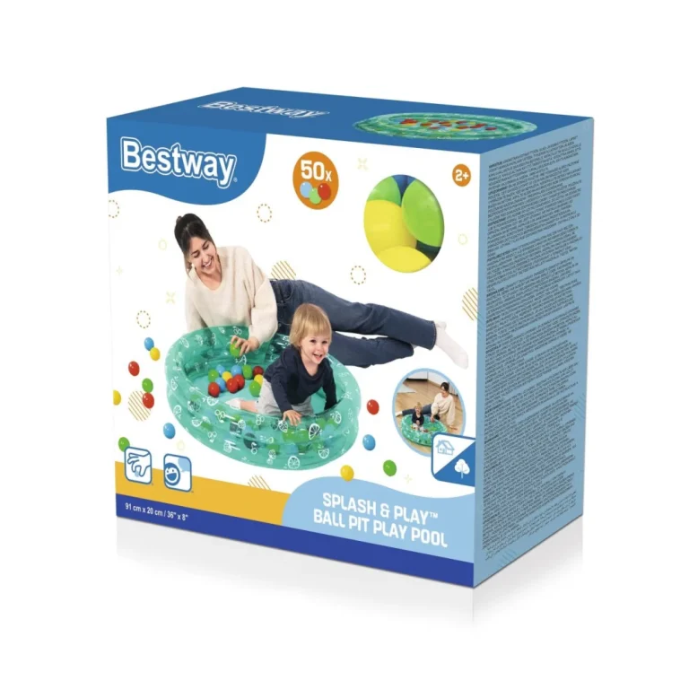 Zeleni Bazen 91x20cm + Bestway Loptice 10