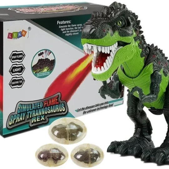 Zeleni Dinosaur Na Baterije Jaja, Para I Svjetlo 1