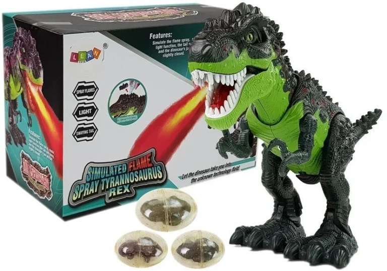 Zeleni Dinosaur Na Baterije Jaja, Para I Svjetlo 1
