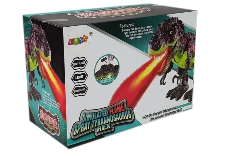 Zeleni Dinosaur Na Baterije Jaja, Para I Svjetlo 6