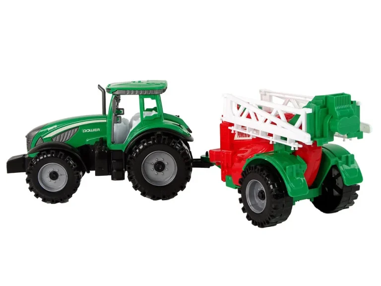 Zeleni Poljoprivredni Traktor S Crveno Zelenim Frikativnim Pogonom Prskalice 3