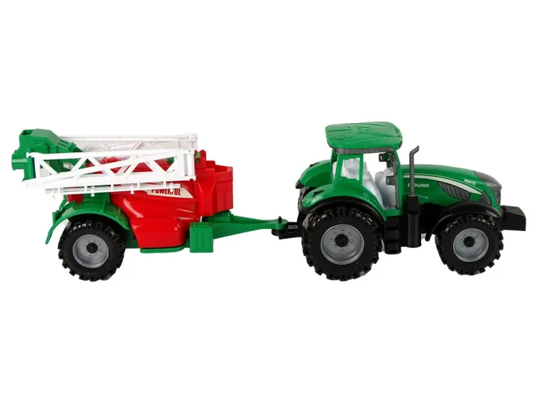 Zeleni Poljoprivredni Traktor S Crveno Zelenim Frikativnim Pogonom Prskalice 5