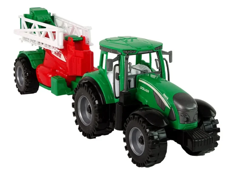 Zeleni Poljoprivredni Traktor S Crveno Zelenim Frikativnim Pogonom Prskalice 6