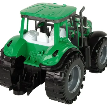 Zeleni Traktor S Crvenom Prikolicom Fraktalni Pogon 3