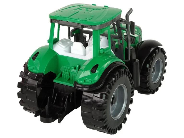 Zeleni Traktor S Crvenom Prikolicom Fraktalni Pogon 3