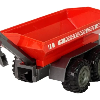 Zeleni Traktor S Crvenom Prikolicom Fraktalni Pogon 4