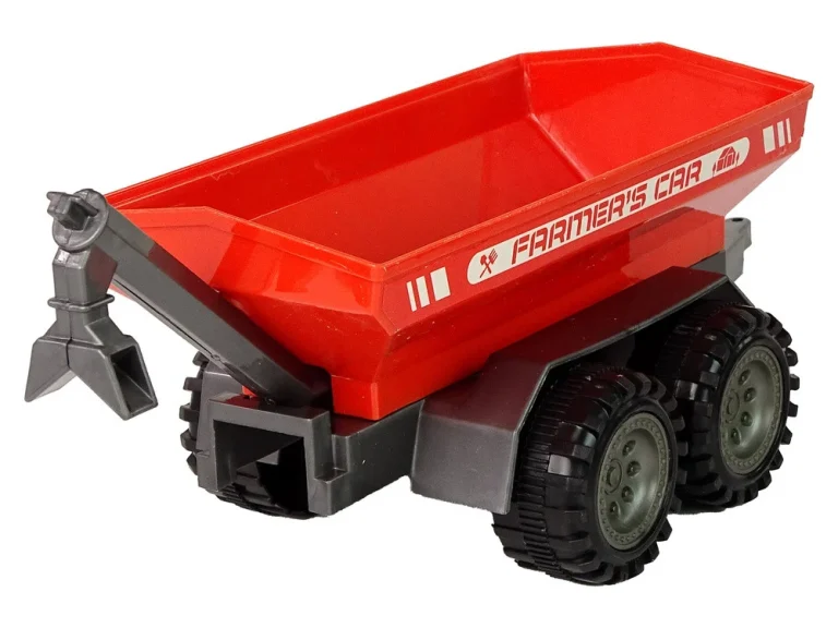 Zeleni Traktor S Crvenom Prikolicom Fraktalni Pogon 4