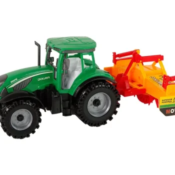 Zeleni Traktor S Narančastim Kultivatorom Za Djecu 2