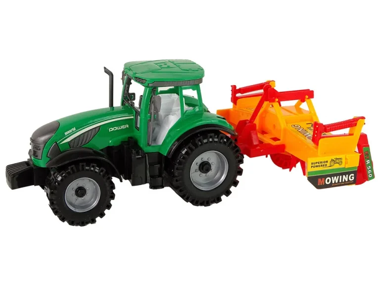 Zeleni Traktor S Narančastim Kultivatorom Za Djecu 2