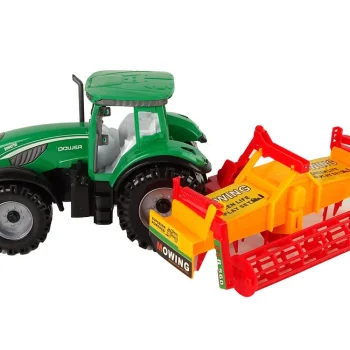 Zeleni Traktor S Narančastim Kultivatorom Za Djecu 3