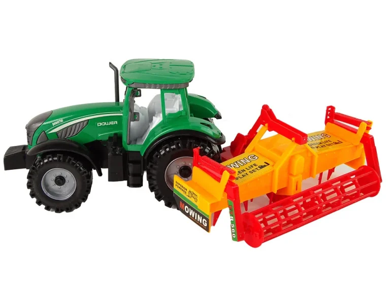 Zeleni Traktor S Narančastim Kultivatorom Za Djecu 3
